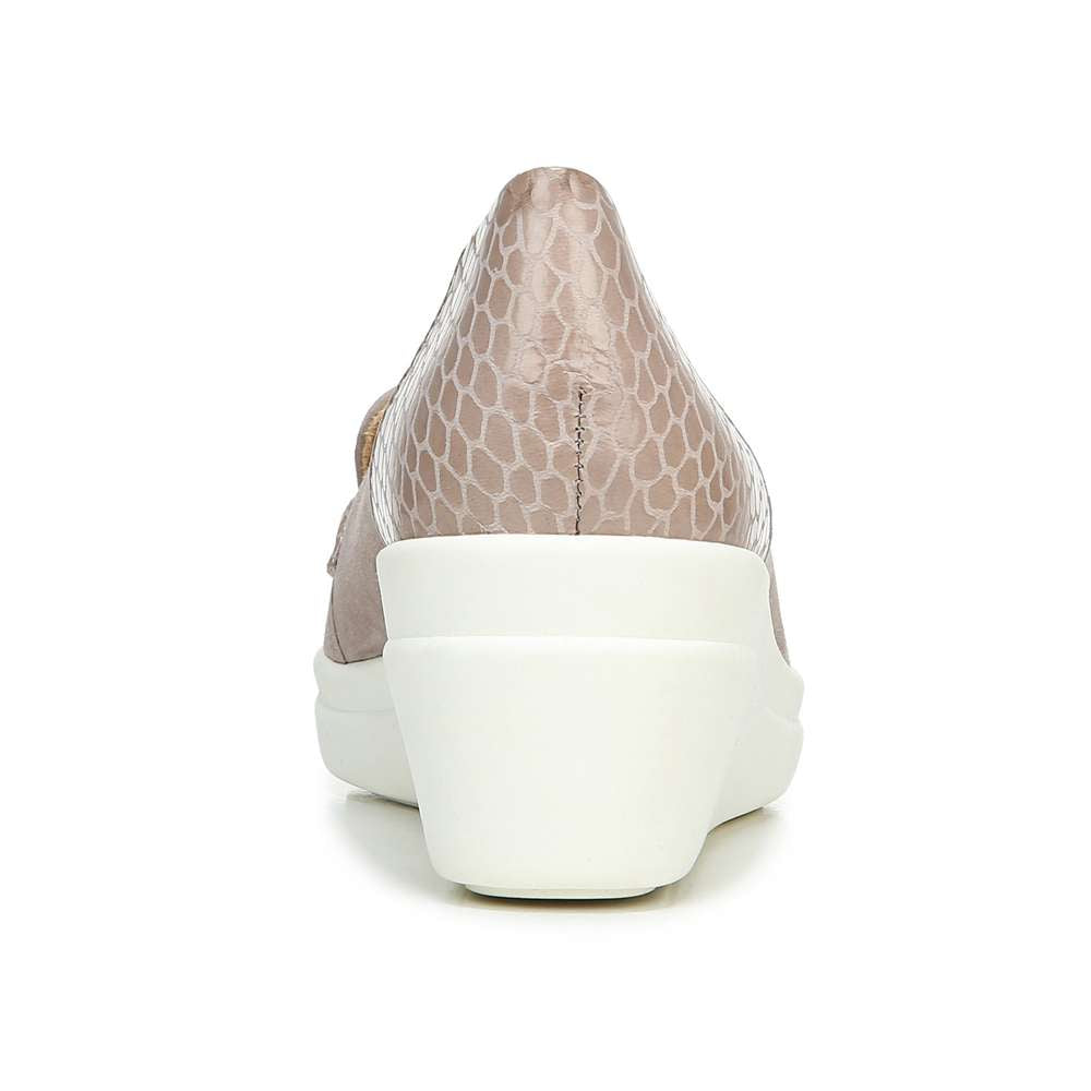 Samara Wedged Loafer - Turtledove Snake