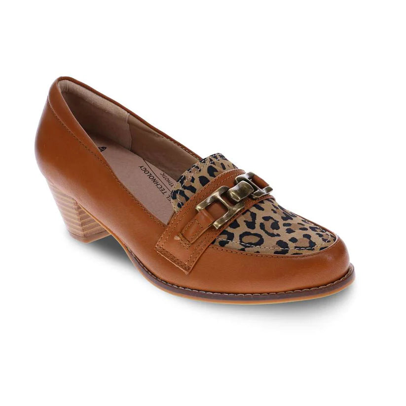 Scholl Orthaheel Women's Happy Tan Leopard