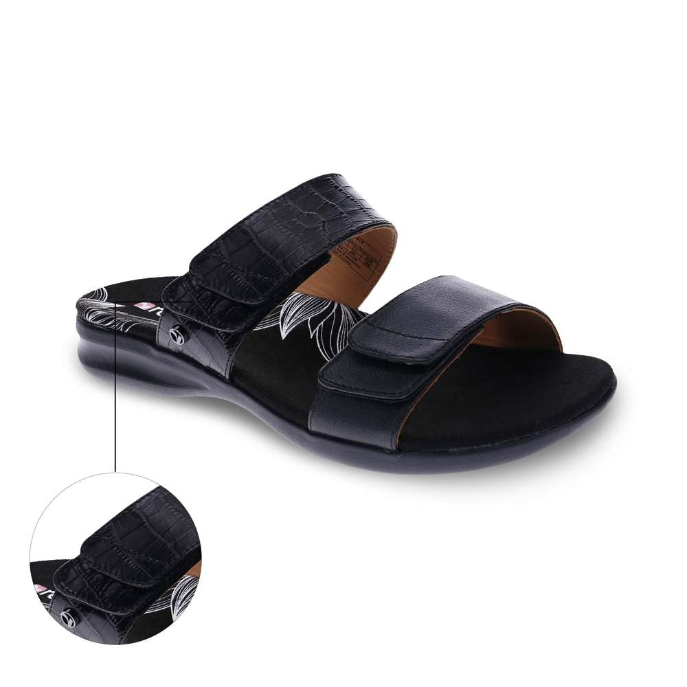 Seaside Slide - Black French/Croc