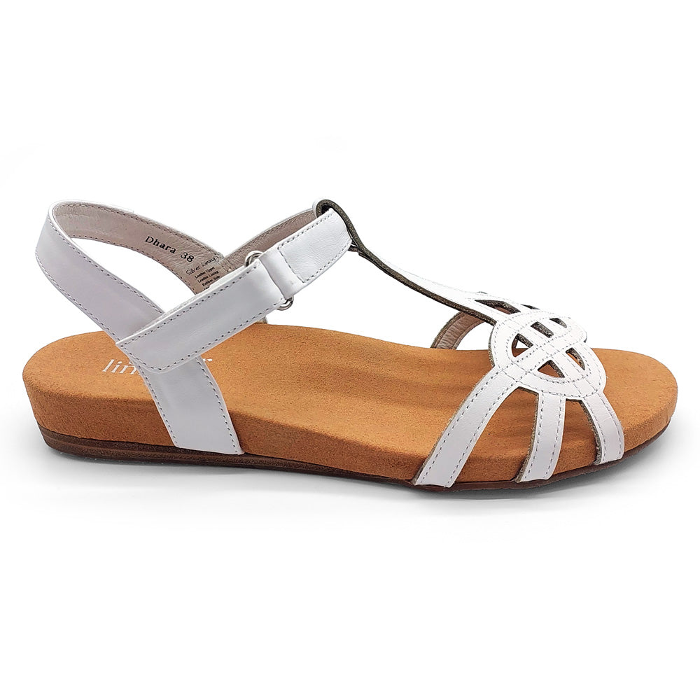 Silver Lining Women's Dhara White  Natural Fit Footwear