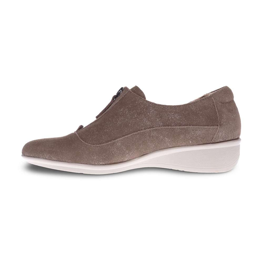 Tangier Zip Loafer - Rusty Metallic