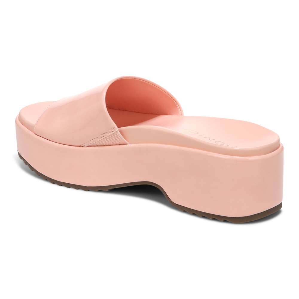 Trista Flatform Slide - Roze Patent