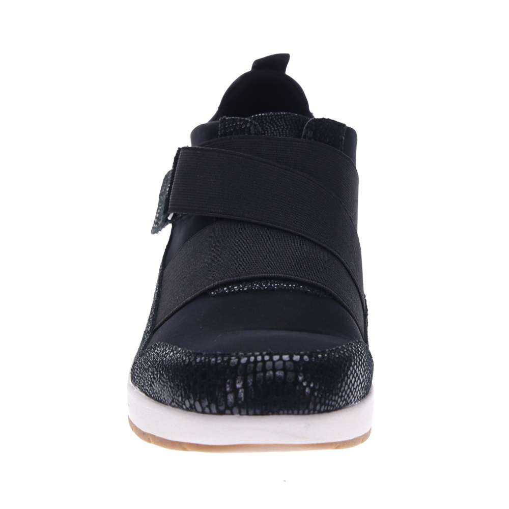 Virginia Adjustable Casual Sneaker - Black Lizard