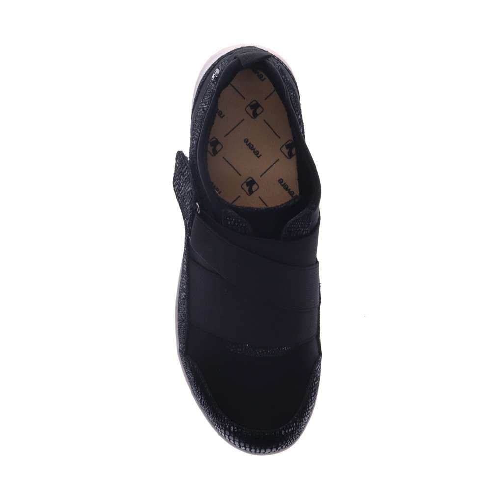 Virginia Adjustable Casual Sneaker - Black Lizard
