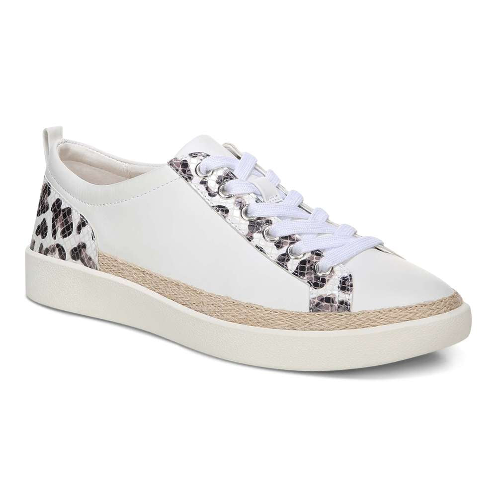 Winny Lace-Up Casual Sneaker - White Leopard