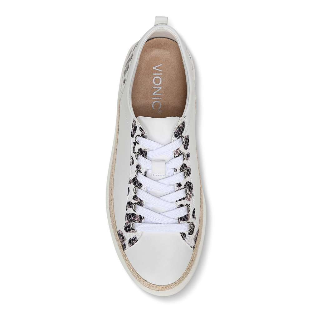 Winny Lace-Up Casual Sneaker - White Leopard