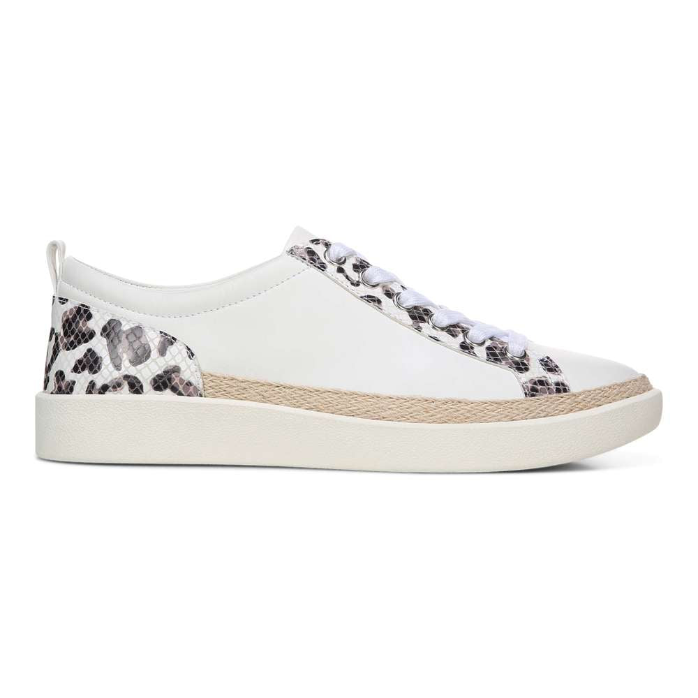 Winny Lace-Up Casual Sneaker - White Leopard