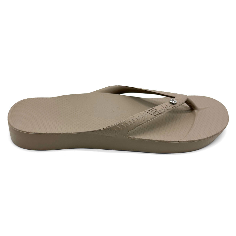 Archies Arch Support Thong Crystal Taupe Natural Fit Footwear