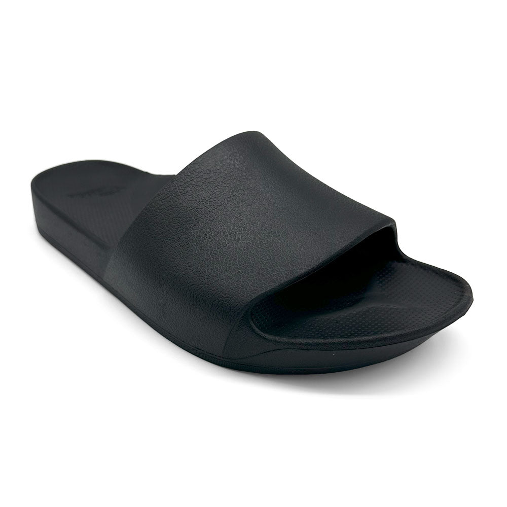 Archies Arch Support Slides Black  Natural Fit Footwear