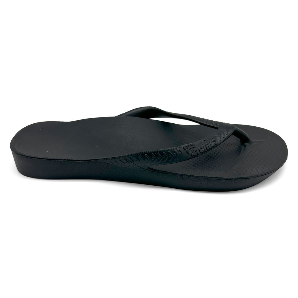 Archies Arch Support Thong Black Natural Fit Footwear