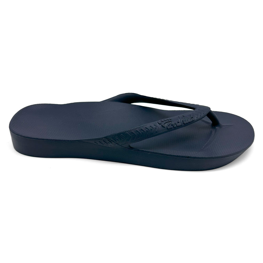 Archies Arch Support Thong Navy Natural Fit Footwear