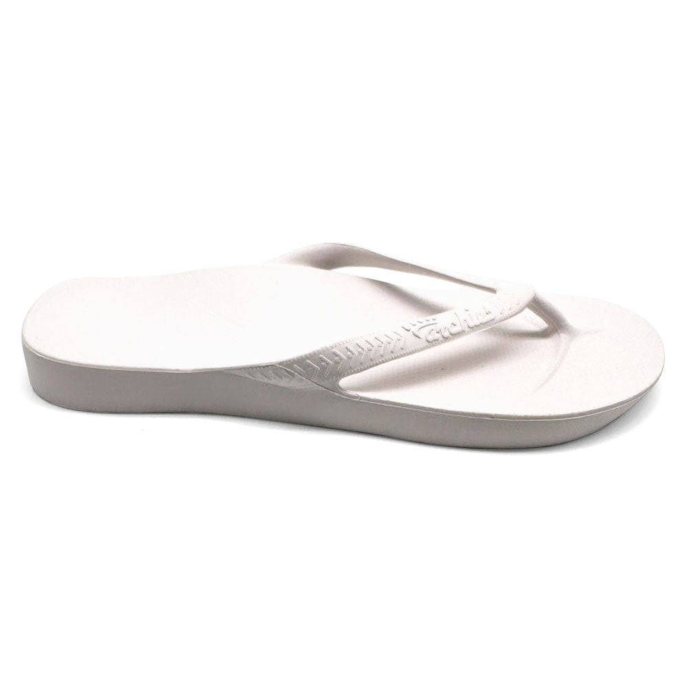 Archies Arch Support Thong White  Natural Fit Footwear