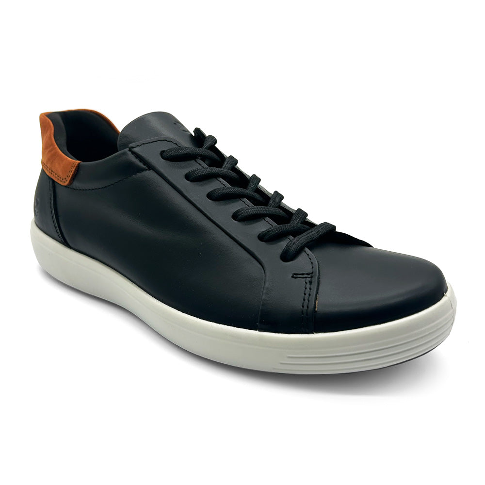 ECCO Men's Soft 7 Black/Cognac