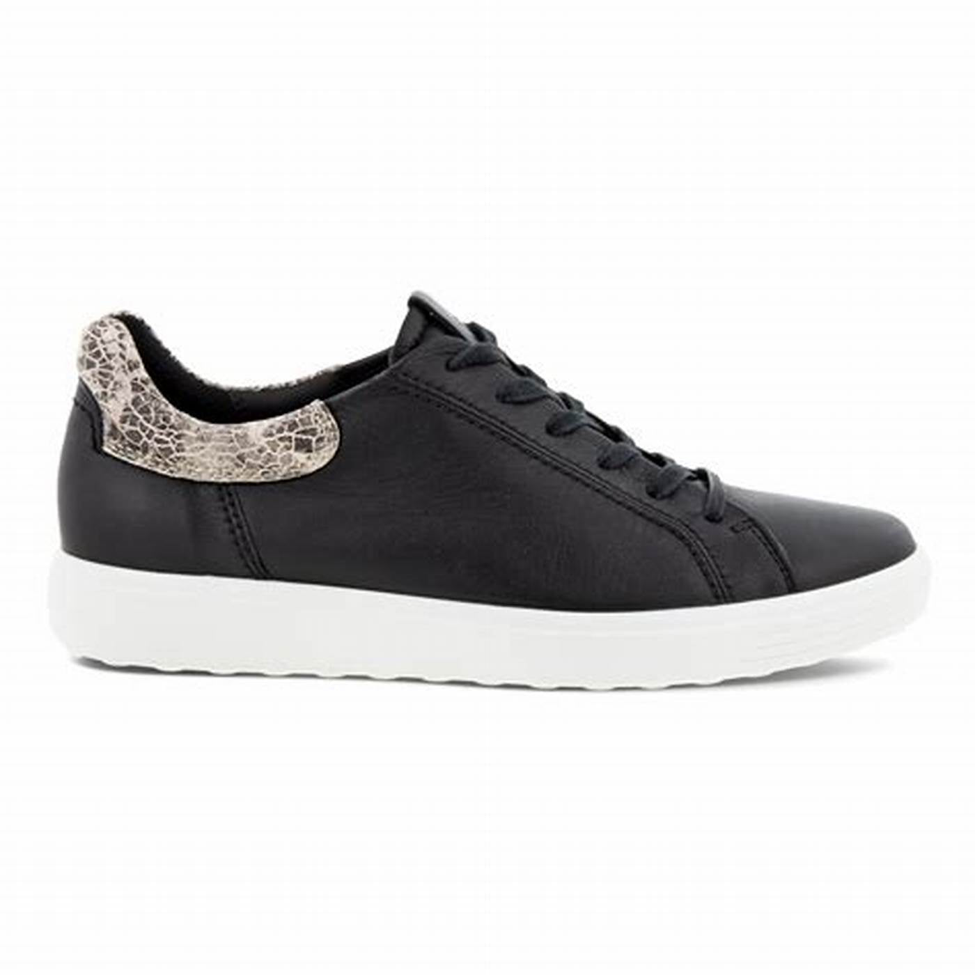 ECCO Women's Soft 7 Black/Limestone  Natural Fit Footwear