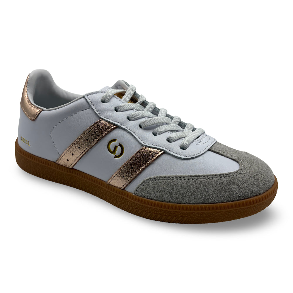 Goodsole Women's 2001 Parallel White/Gold Leather