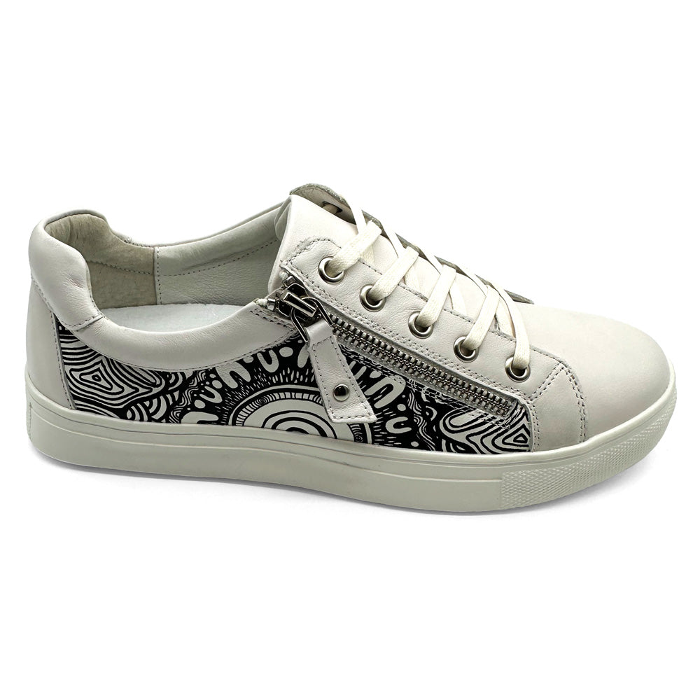 Klouds Cara Kard Combo Wilyabrup White Natural Fit Footwear