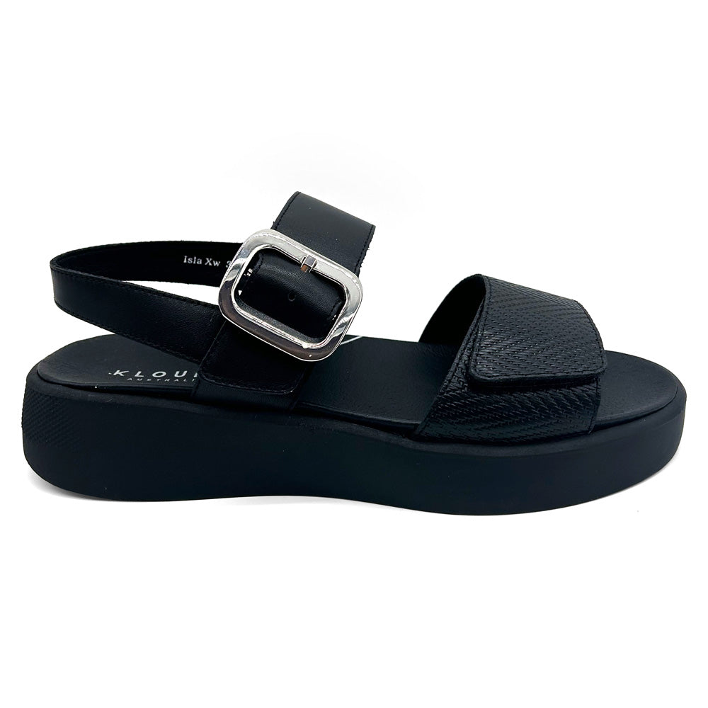 Klouds Women's Isla XW Black Embossed