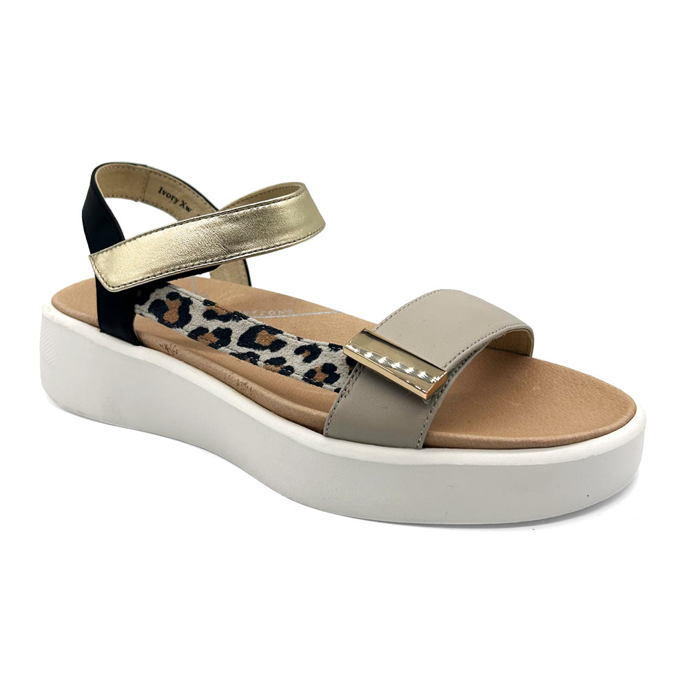 Klouds Women's Ivory XW Metallic Leopard Combo