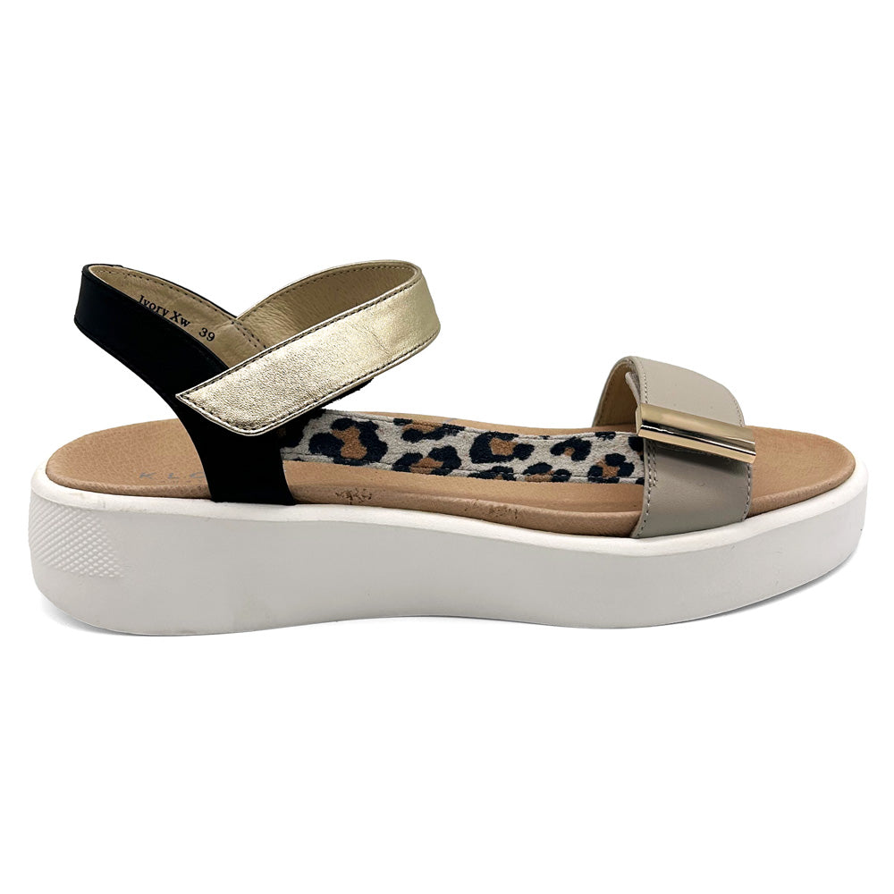 Klouds Women's Ivory XW Metallic Leopard Combo