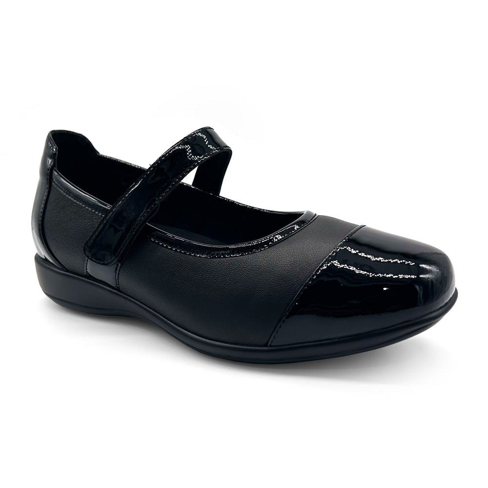 Klouds Women's Wylie XW Black Patent  Natural Fit Footwear
