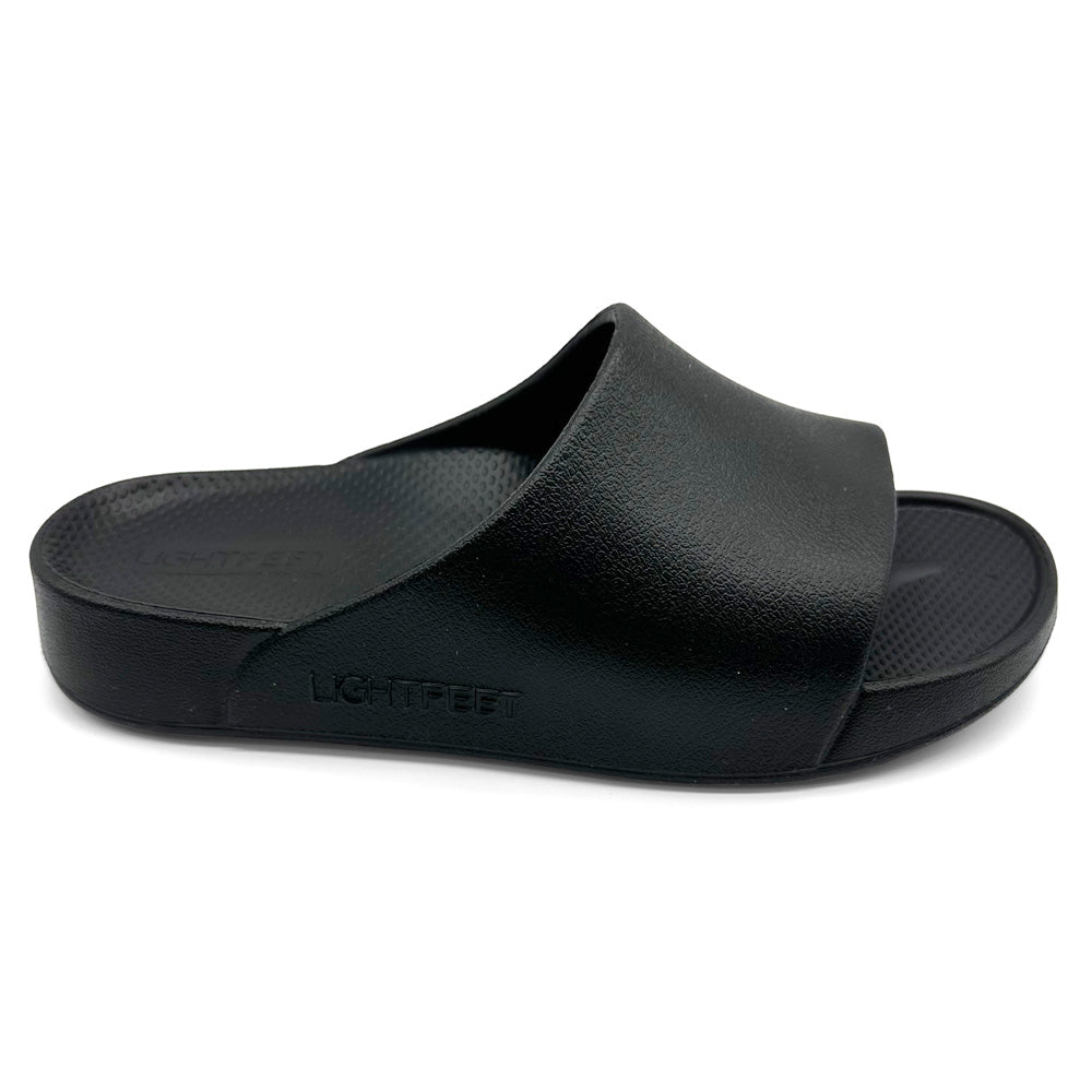 Lightfeet Slide One Strap Black Natural Fit Footwear