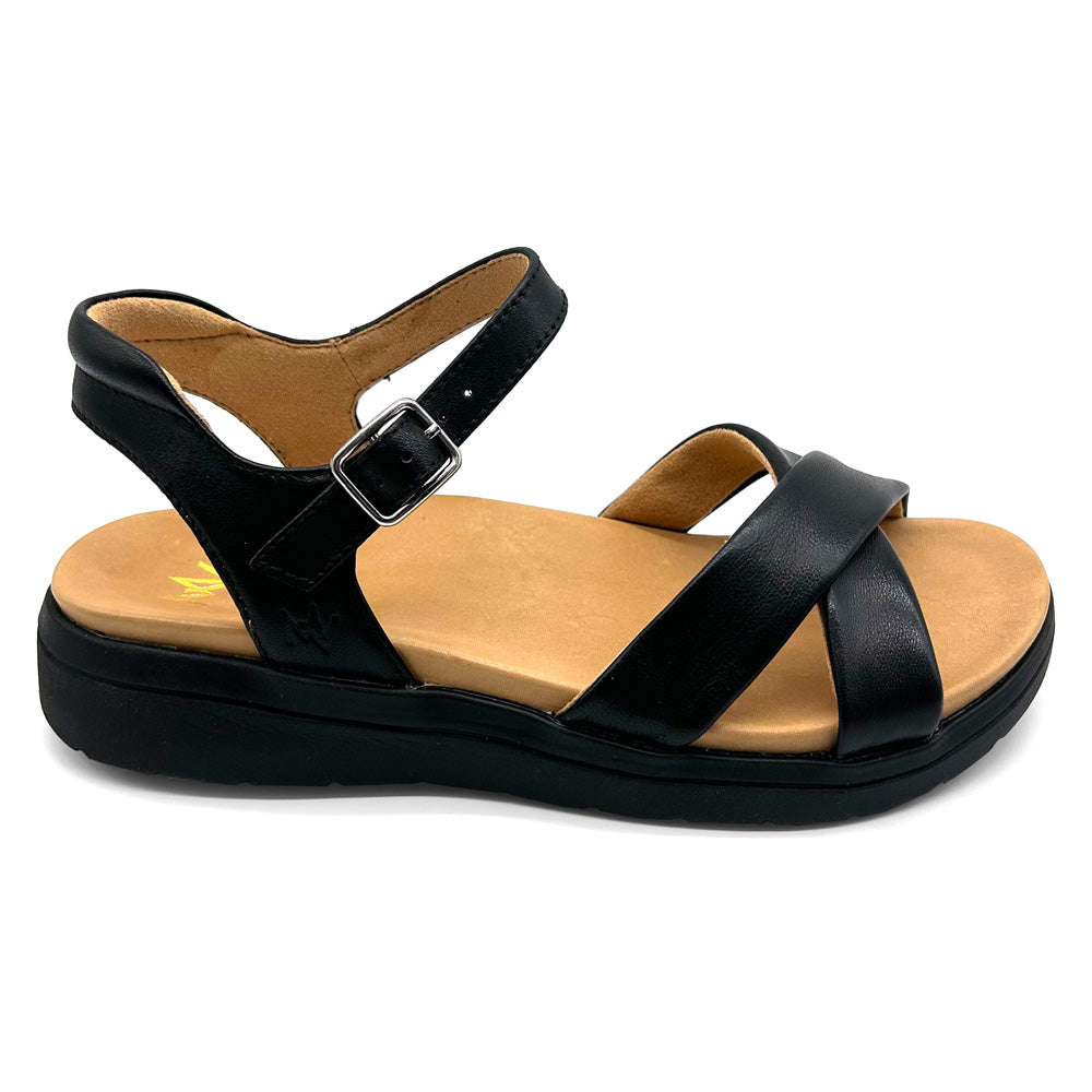 Mia Vita Women's Blaire Black Natural Fit Footwear