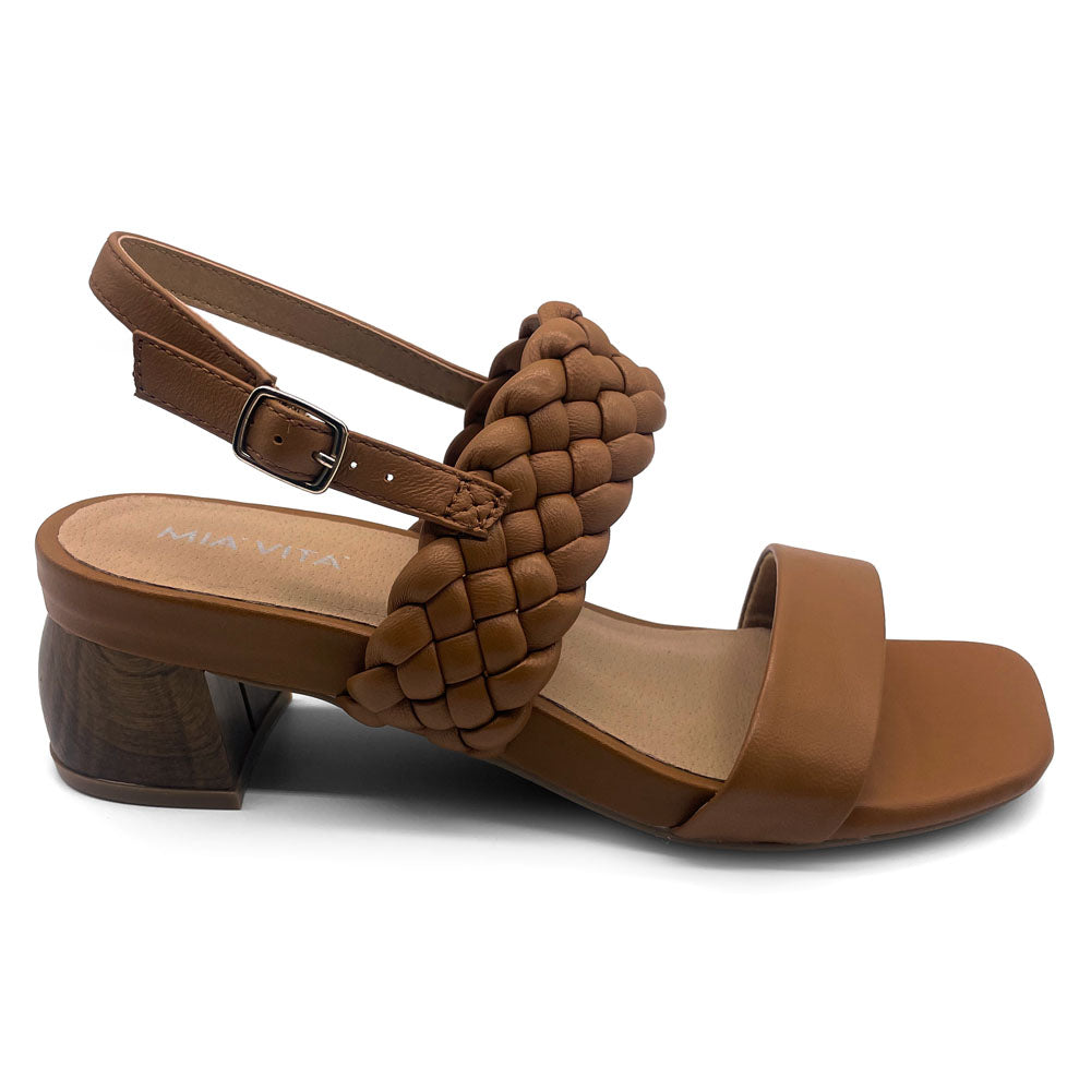 Mia Vita Women's Yuki Tan  Natural Fit Footwear