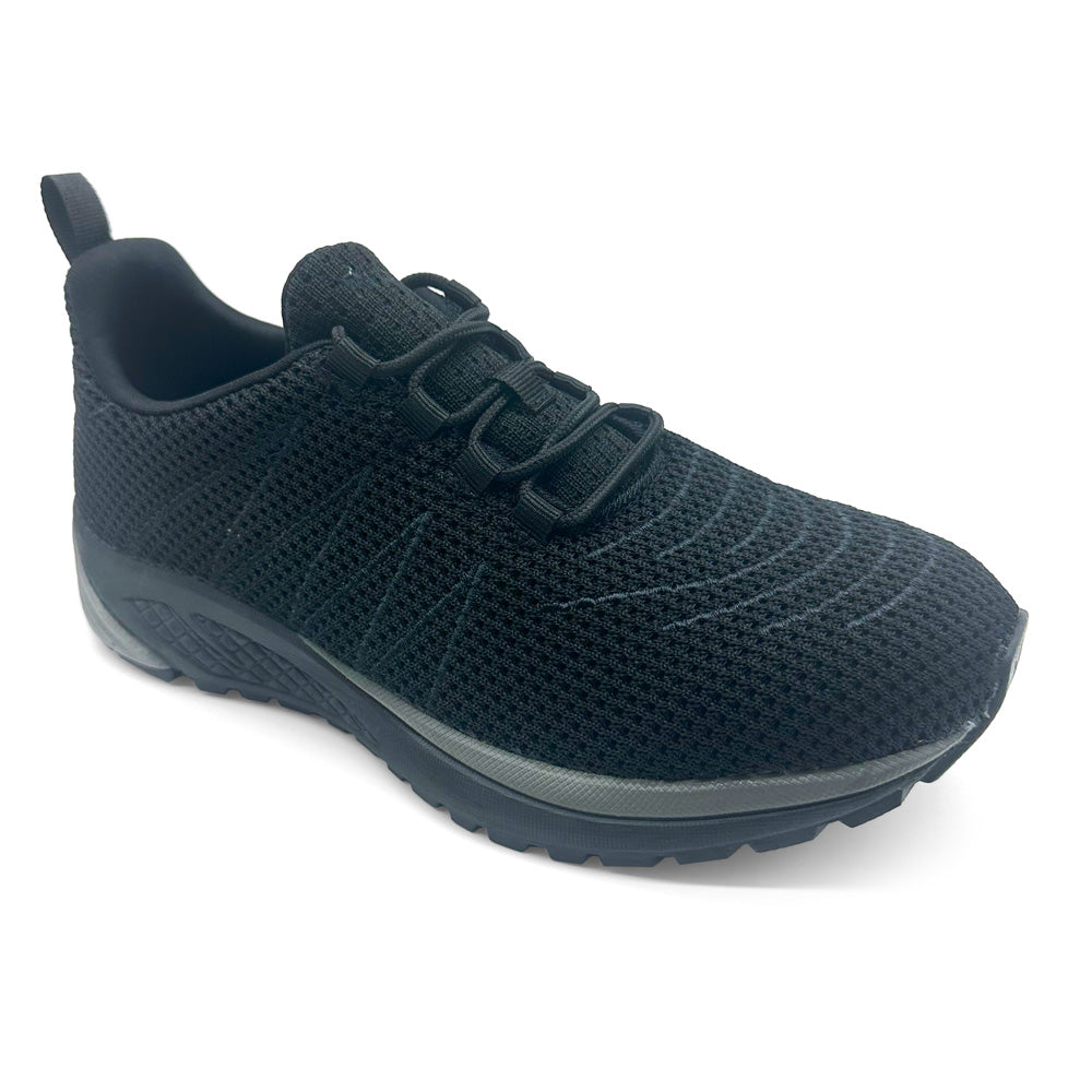 Propet Men's Tour Knit Triple Black  Natural Fit Footwear