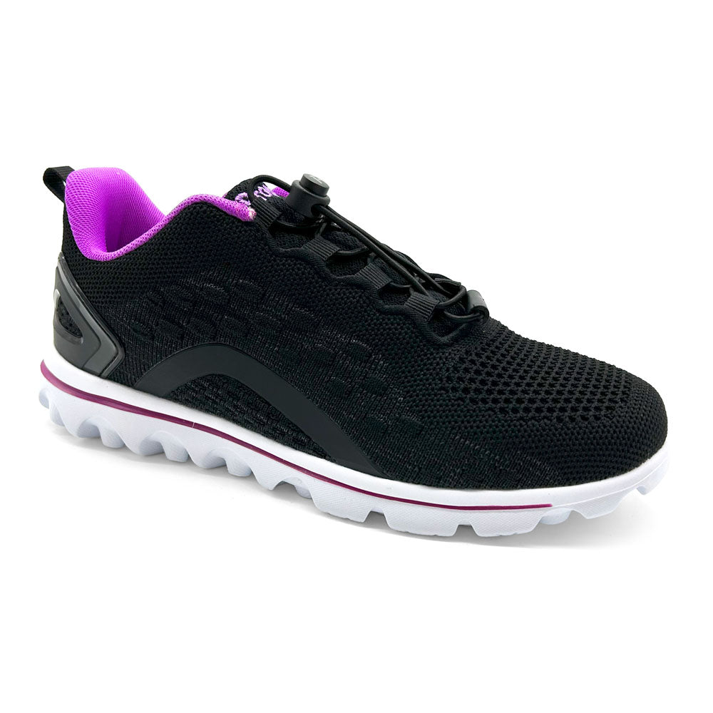 Propet Women's TravelActiv Axial Black/Purple Natural Fit Footwear