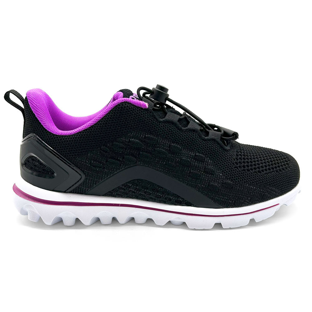 Propet Women's TravelActiv Axial Black/Purple Natural Fit Footwear