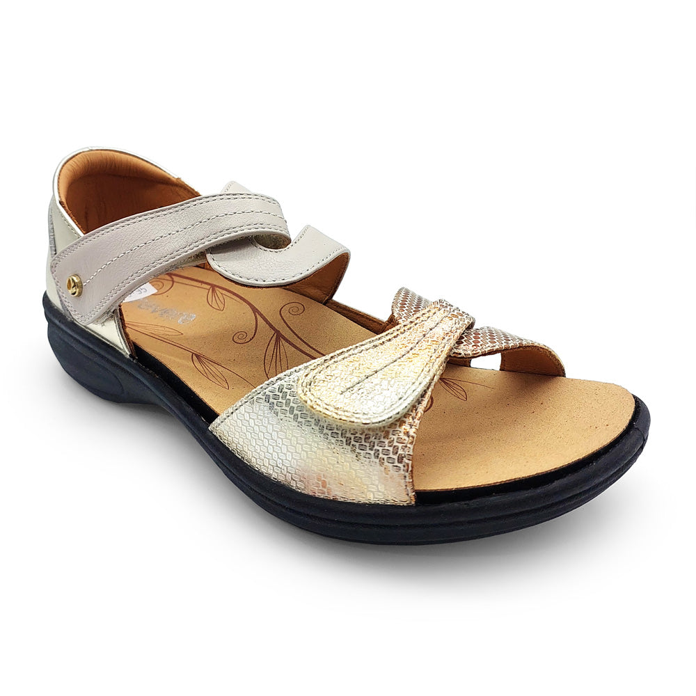 Revere Women's Geneva Mixed Metallic  Natural Fit Footwear