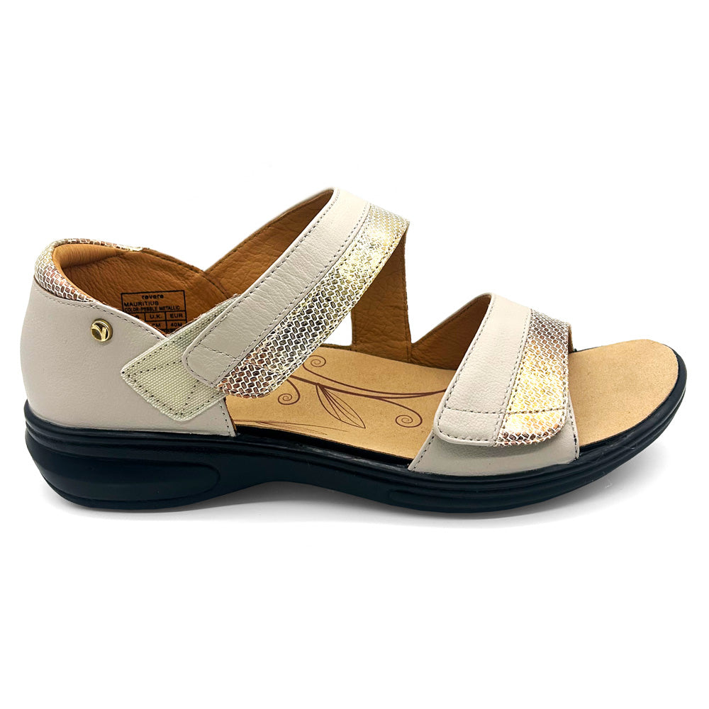 Revere Women's Mauritius Pebble Metallic