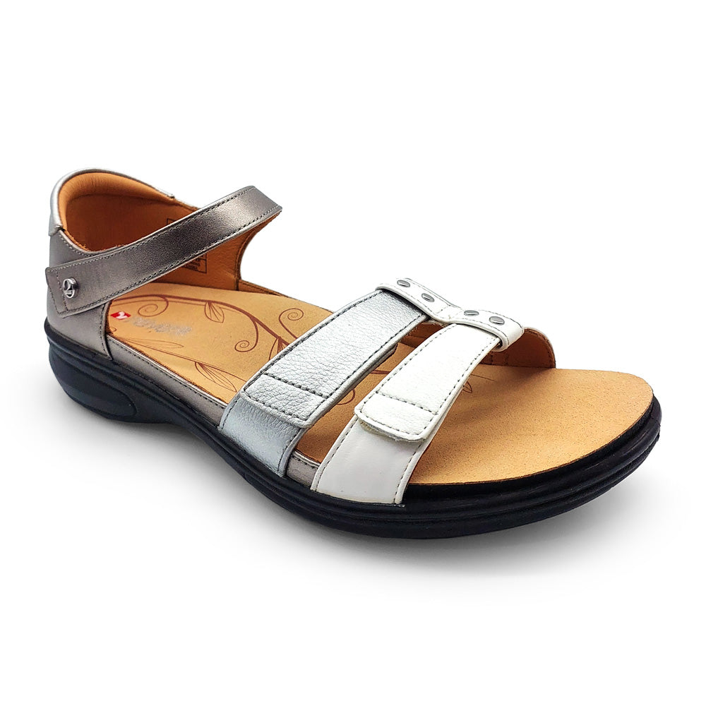 Revere Women's Negara Silver Fusion  Natural Fit Footwear