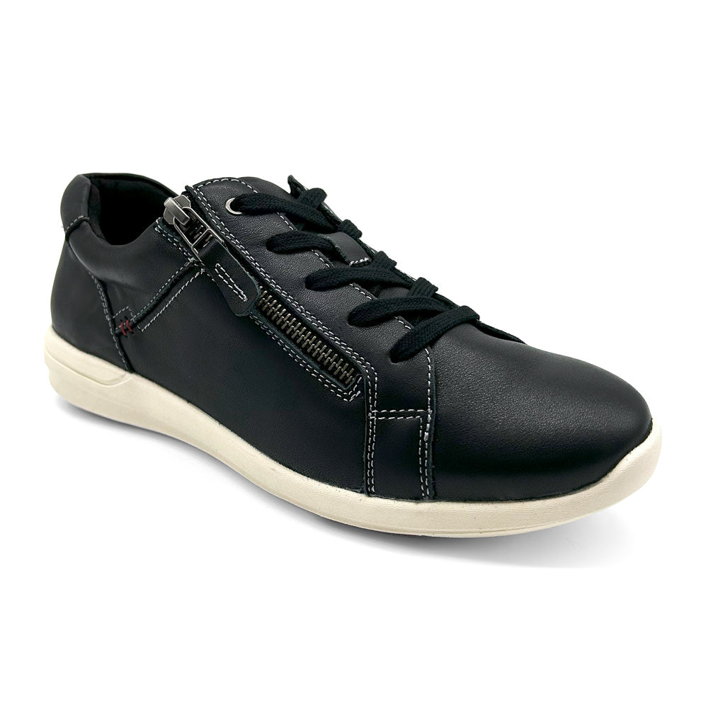 Scholl Orthaheel Women's North Black Leather Work Footwear
