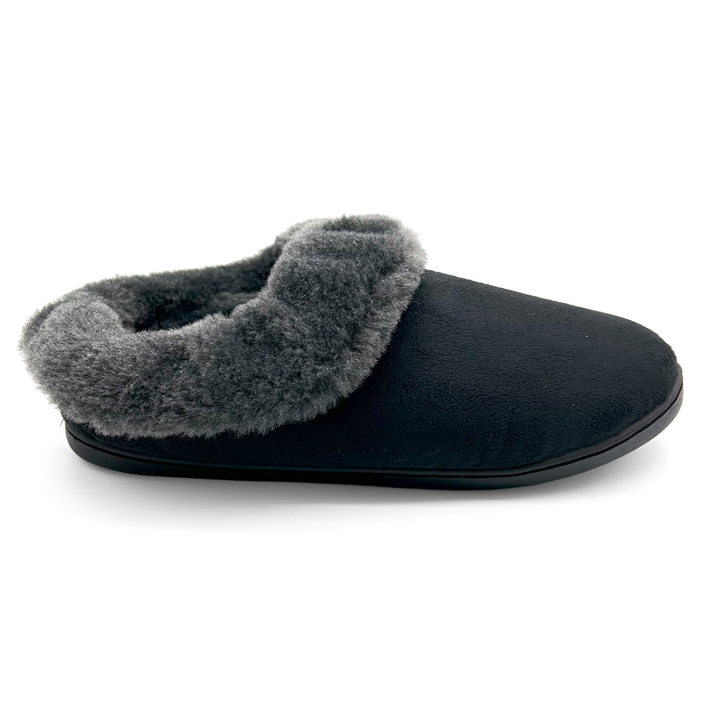 Scholl Orthaheel Women's Snooze II Slipper Black  Natural Fit Footwear