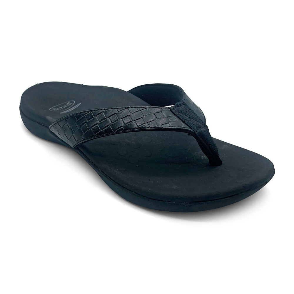 Scholl Orthaheel Women's Sonoma II Brick Black  Natural Fit Footwear