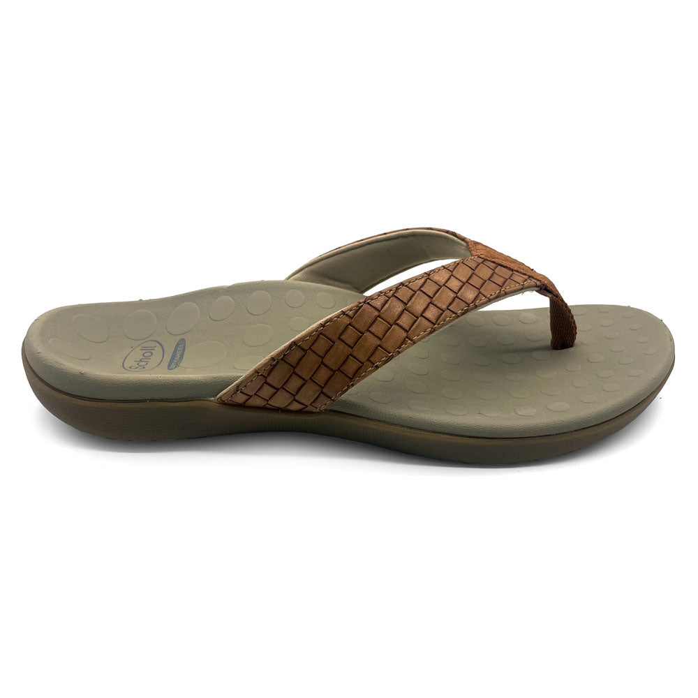 Scholl Orthaheel Women's Sonoma II Brick Brown  Natural Fit Footwear