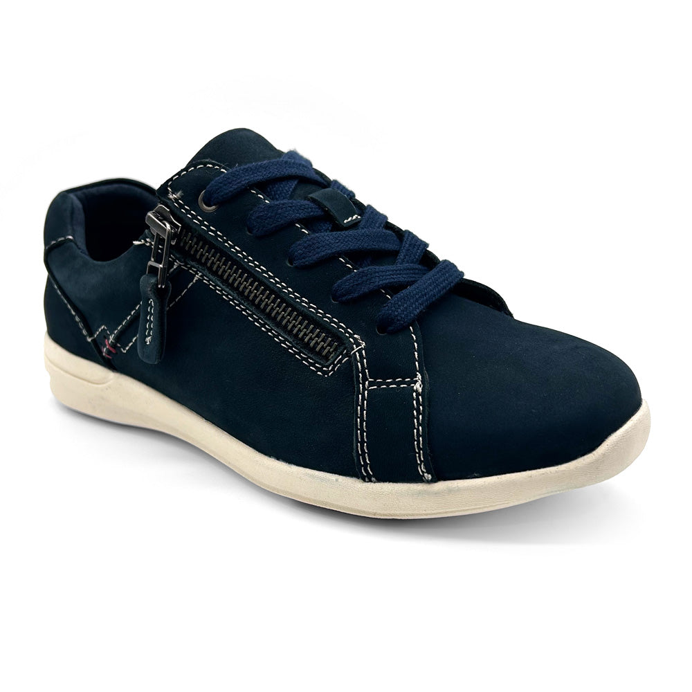 Scholl Orthaheel Women's North Navy Nubuck Work Footwear