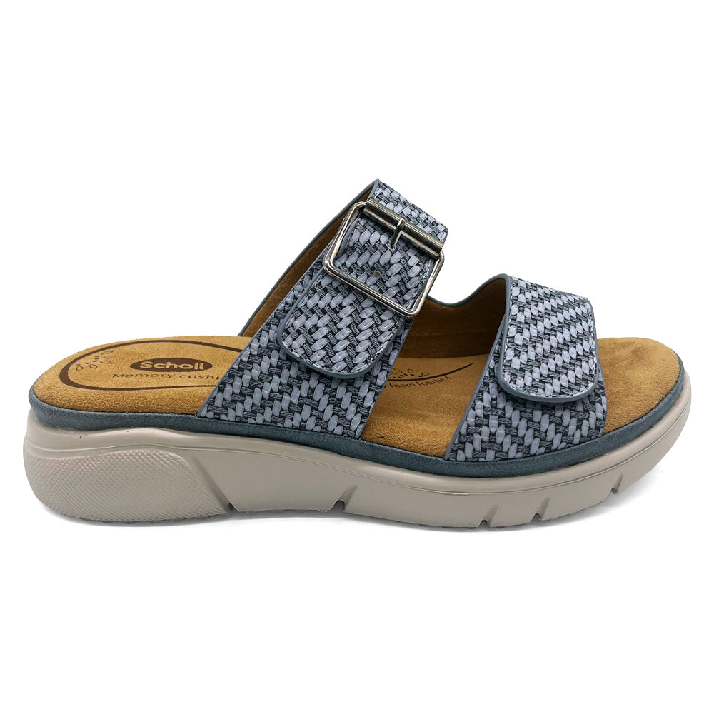 Scholl Orthaheel Women's Rage Denim Raffia