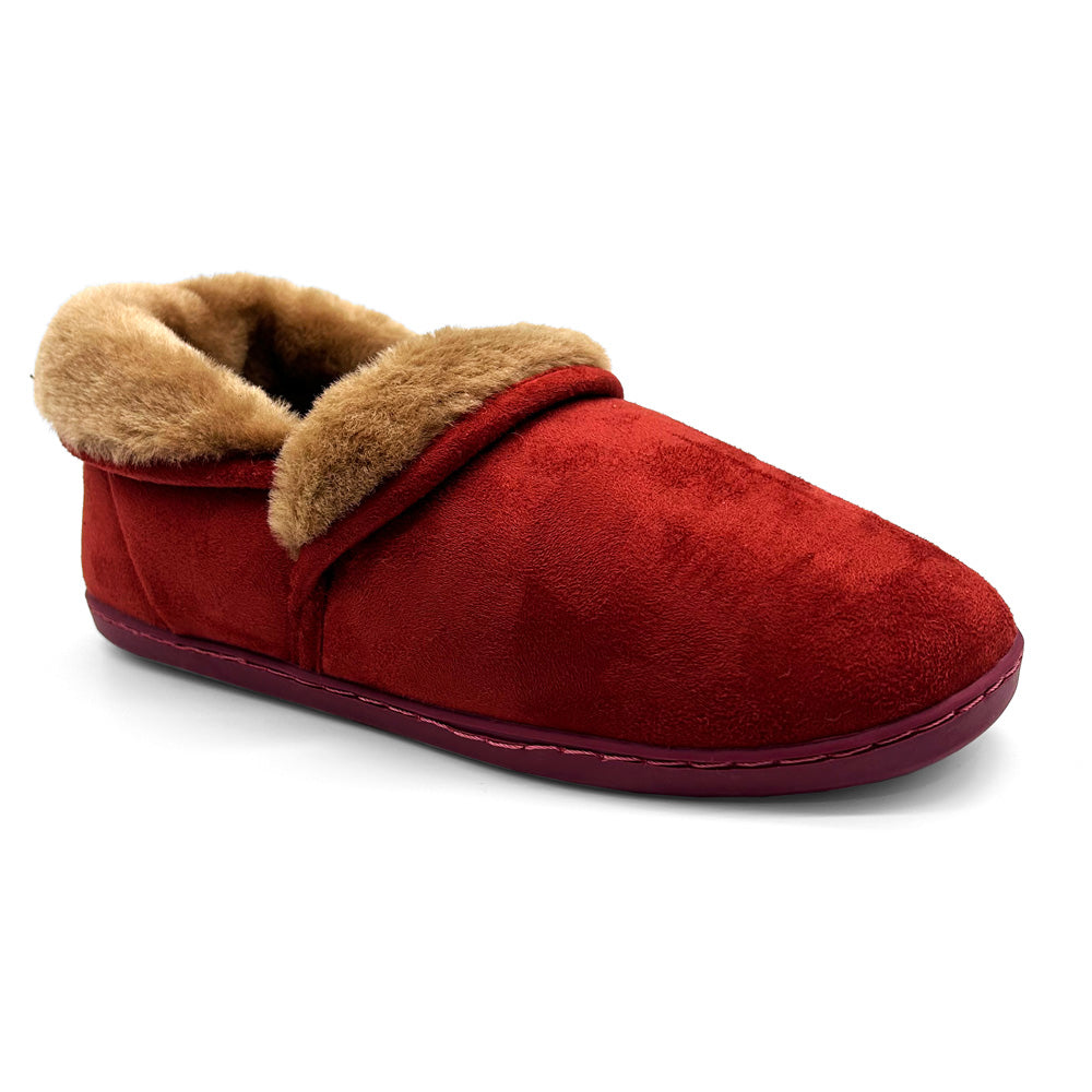 Scholl Orthaheel Women's Snuggle II Slipper Red Natural Fit Footwear