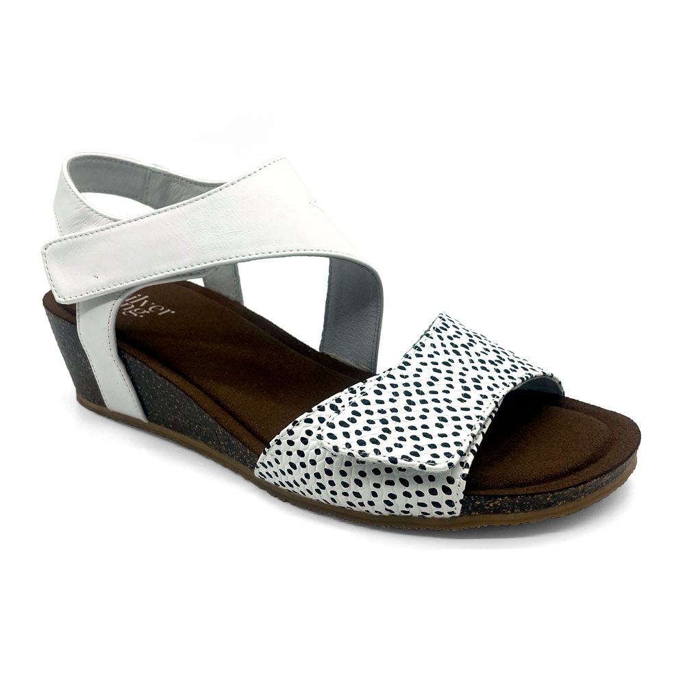 Silver Lining Women's Kyra White Combo  Natural Fit Footwear