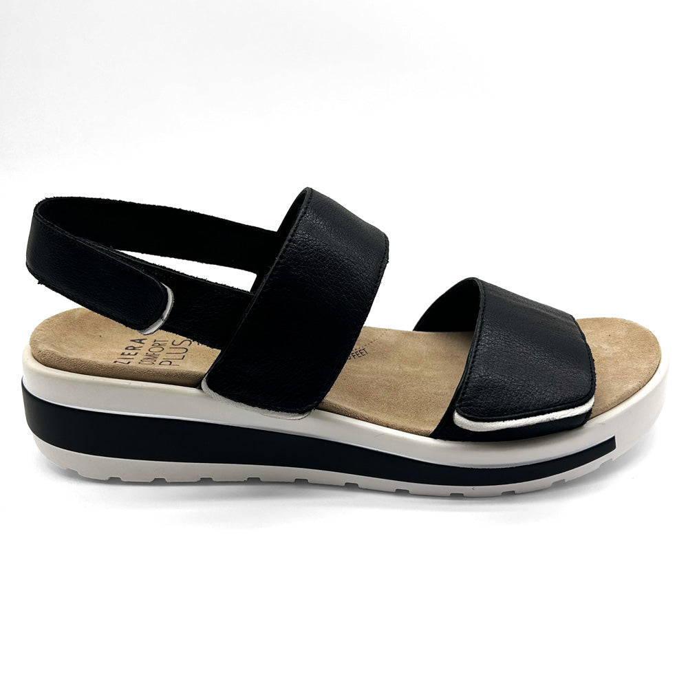 Ziera Women's Garlin W-ZR Black/White Natural Fit Footwear