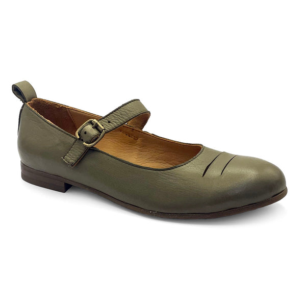 Green leather store shoes ladies