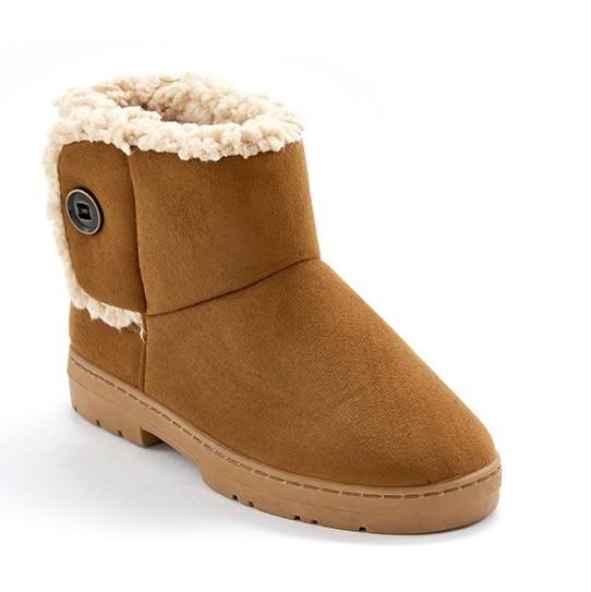 Scholl Orthaheel Women's Fluffy Slipper Tan  Natural Fit Footwear