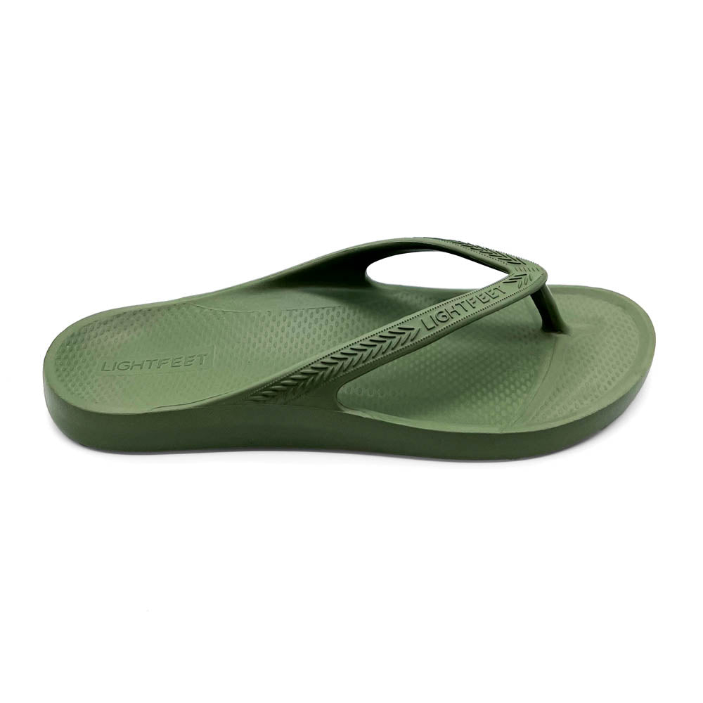 Lightfeet Revive Arch Support Thong Khaki  Natural Fit Footwear