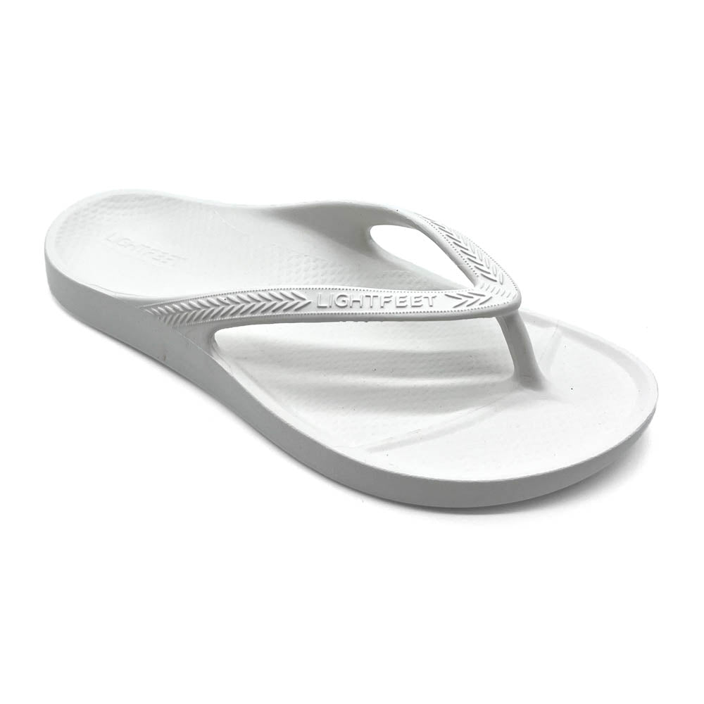Lightfeet Revive Arch Support Thong White  Natural Fit Footwear