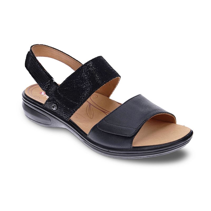 Revere Women's Como Black Lizard  Natural Fit Footwear