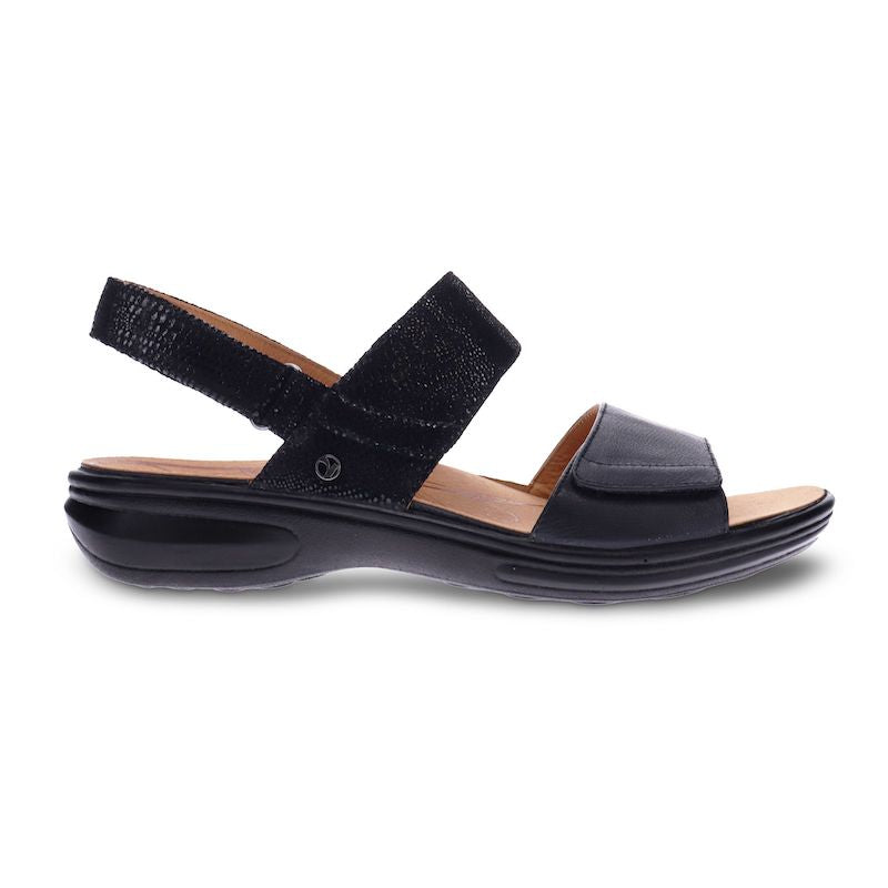 Revere Women's Como Black Lizard  Natural Fit Footwear