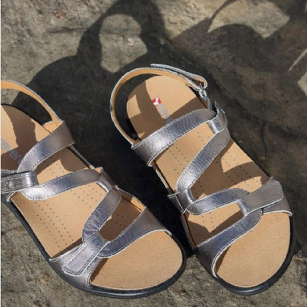 Revere Women's Miami Gunmetal  Natural Fit Footwear