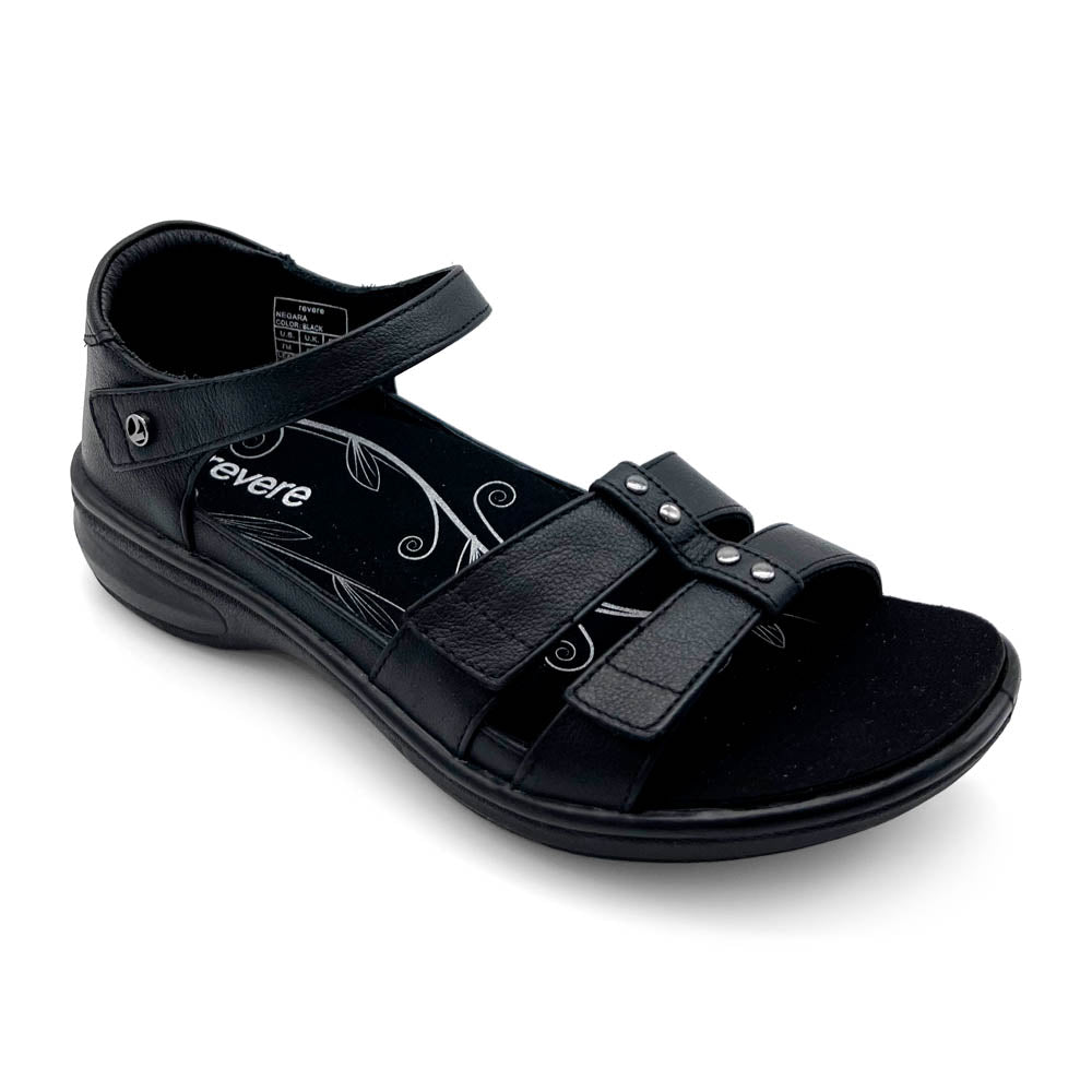 Revere Women's Negara Black  Natural Fit Footwear